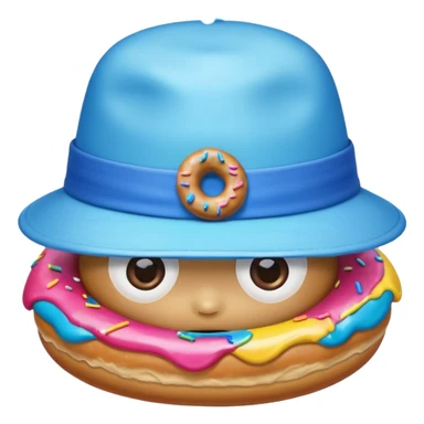 Donut with blue campaign hat sticker