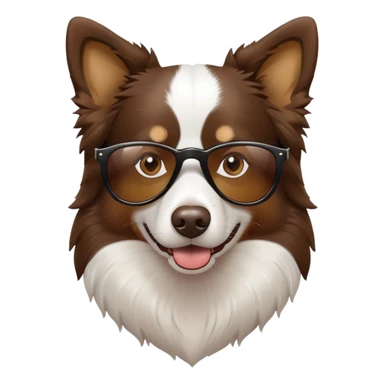 border collie wearing sunglasses sticker