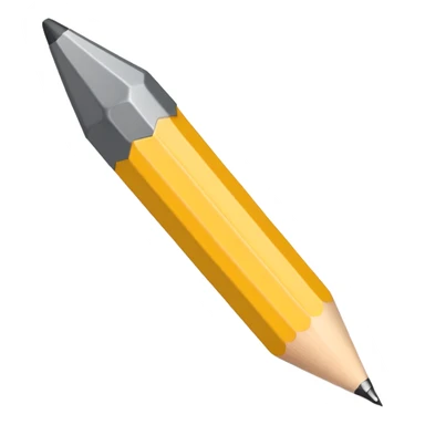 yellow pencil with sharpened point sticker