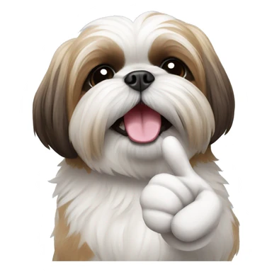 cute shihtzu doing a thumbs up sticker