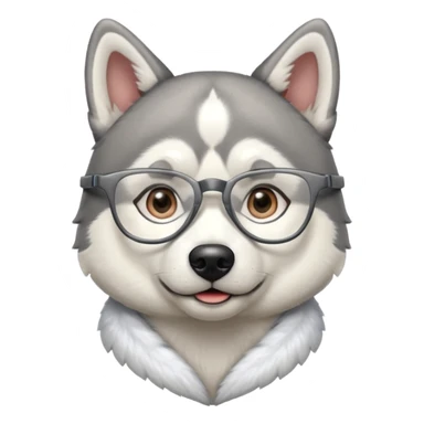 Husky wearing glasses sticker