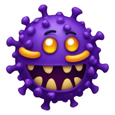 coronavirus violet funny sticker