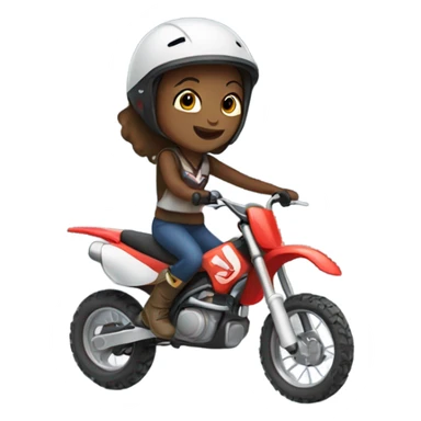Girl riding a dirt bike sticker