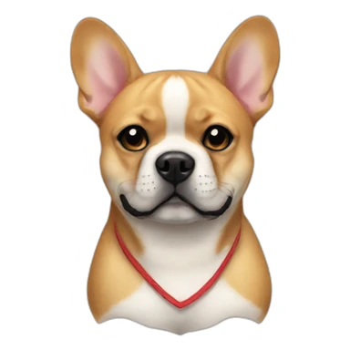 french bulldog shiba inu black snout sticker