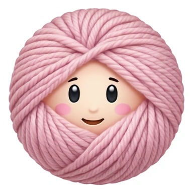 Light pink ball of whool sticker