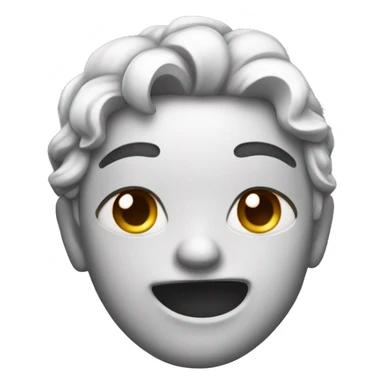 a jewel with facial expressions sticker