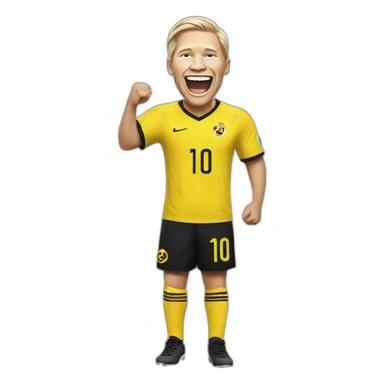 Haaland celebrating sticker