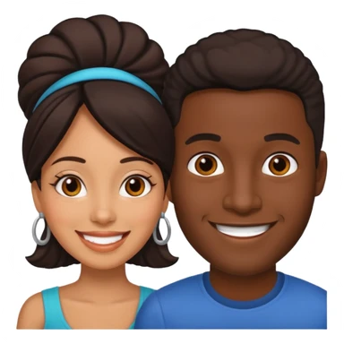 Black boyfriend Latina girlfriend sticker