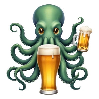 kraken with a beer sticker