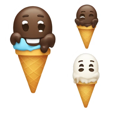 Mono sonriendo con un helado  sticker