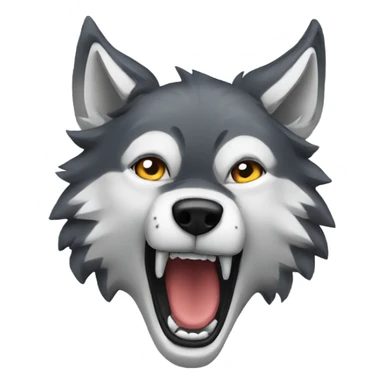 Howling wolf sticker