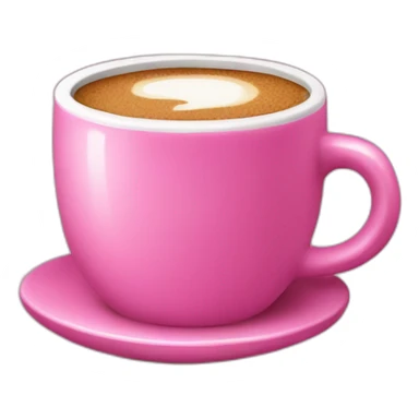 Pink coffee sticker
