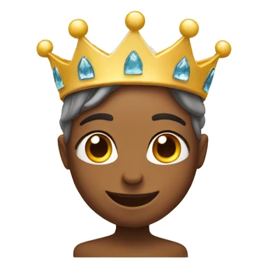 Crown made of sunshine and hearts sticker