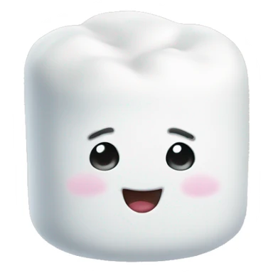 Marshmallow with cute face  sticker