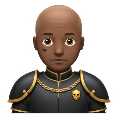 bald armed guards black armour sticker