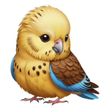 Brown budgie sticker