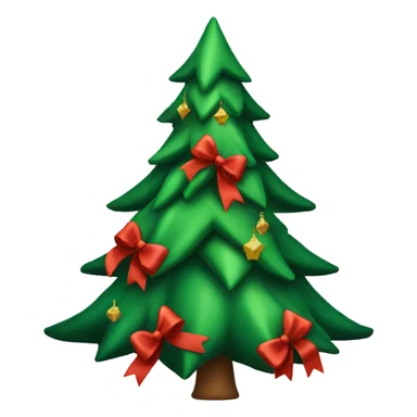 a Christmas tree with bows  sticker
