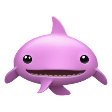 Baleia azul de laço rosa sticker