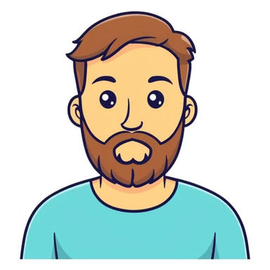 man with beard saying what’s going on?  sticker