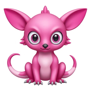 So pink-Fakémon-hybrid-creature (full body)  sticker