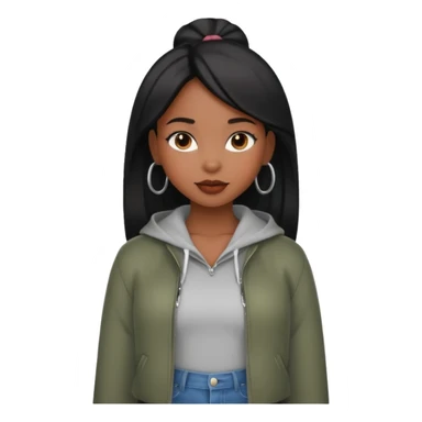 Cute outfit black girl sticker