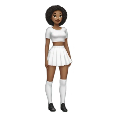 white-knickers-white-stockings-black-skirt sticker