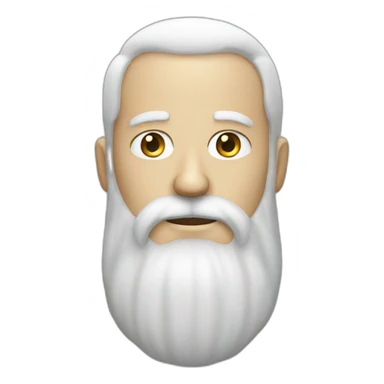 white long bearded man sticker