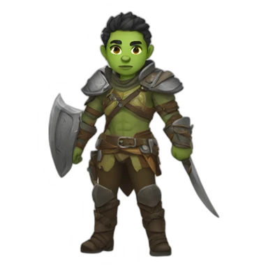 non-binary orc ranger sticker