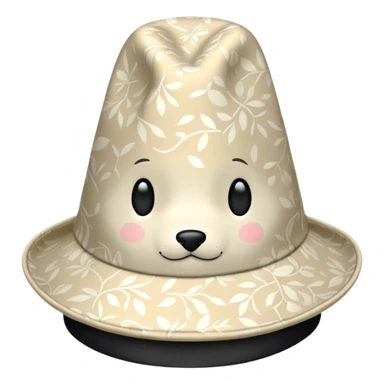 Chust style doppa hat with black base and white almond patterns sticker