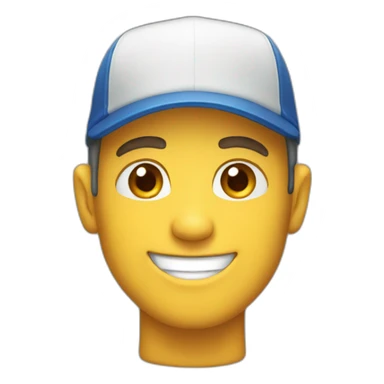 Men with cap smile sticker