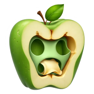 Apple core sticker