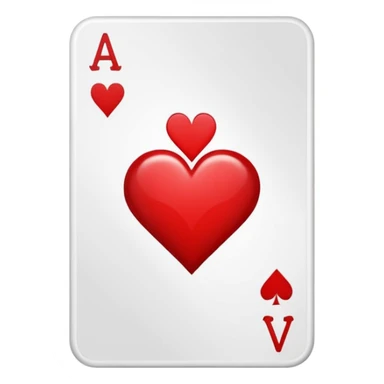 ace of heart poker card sticker
