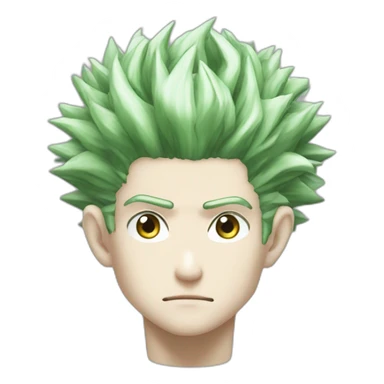gon hxh, brain thinking hard, anime effects coming off brain sticker