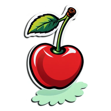 Pop art cherry sticker