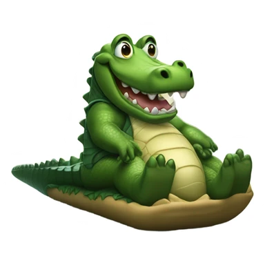 Me riding an alligator ￼ sticker