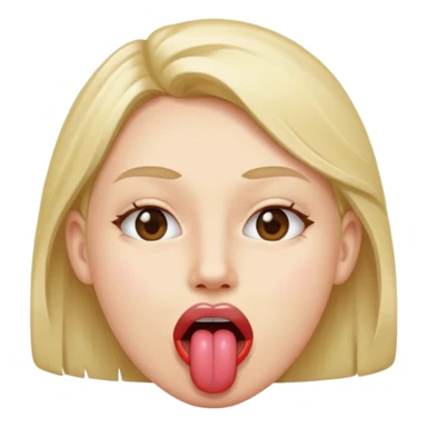 Peace sign in front of mouth with tongue sticking out  sticker