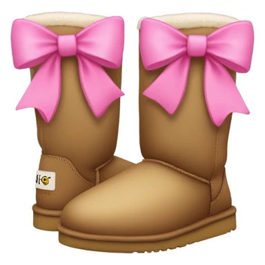 uggs with pink bows on them sticker