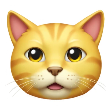 Yellow cat feeling hot sticker