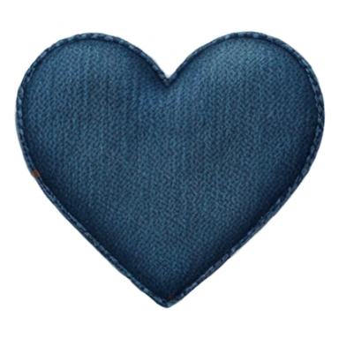 Denim heart  sticker