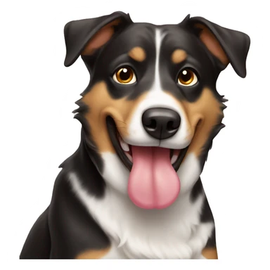 Dog sticking tongue out sticker