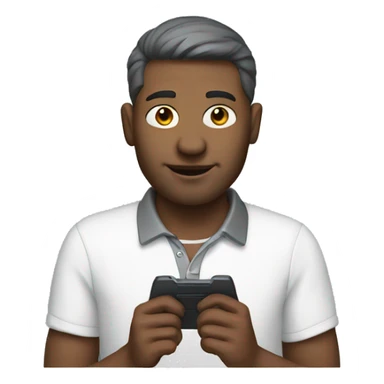 man playing pc sticker