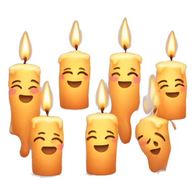 Cute candles sticker