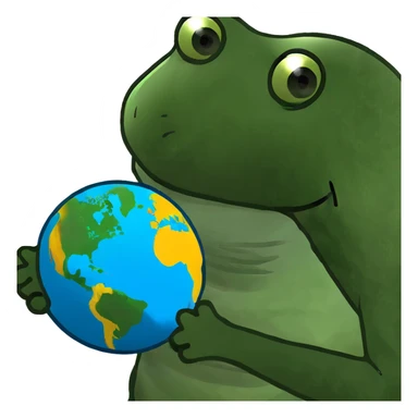 3D globe with national flags of different countries embedded on the continents sticker