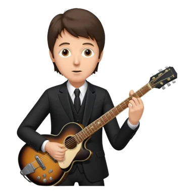 Paul McCartney playing guitar black suit sticker