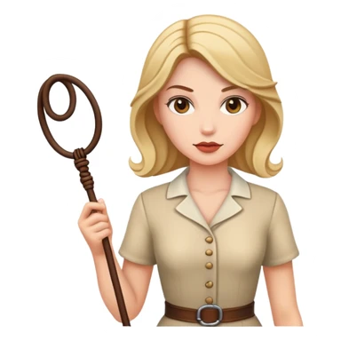 woman holding a whip sticker