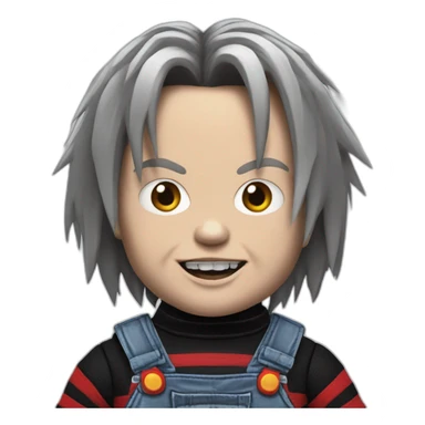 Chucky with this style : hardmetal gothic sticker