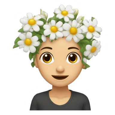 Forzuda con flores en la cabeza sticker