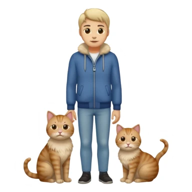 a human man with the fullbody of a cat, one entity  sticker