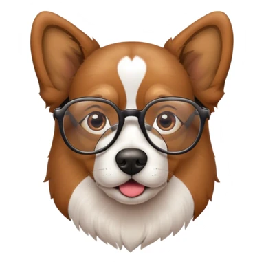 Dog with glasses sticker