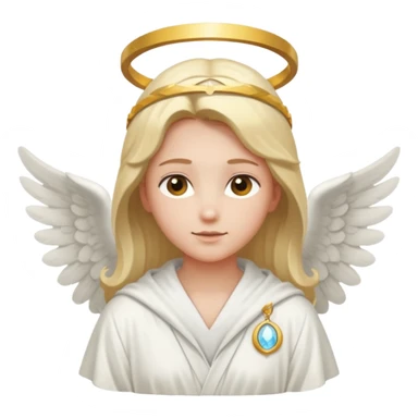 Angel with ring above head no wings  sticker